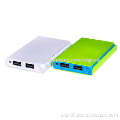 Li-polymer Battery Cell Power Bank, 6,000mAh, Aluminum Alloy Housing, Fashionable Design